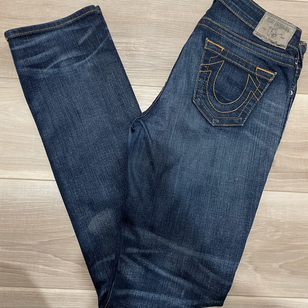 True Religion straight leg dark denim jeans